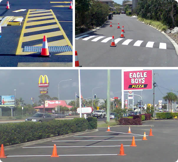 Line Marking Examples in Hervey Bay